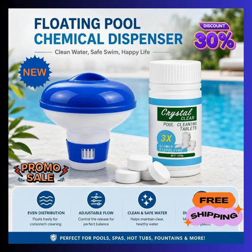 100 chlorine tablets floating - 100,