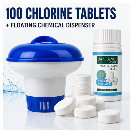 100 chlorine tablets floating - 100, +floating