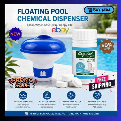 100 chlorine tablets floating - 100,